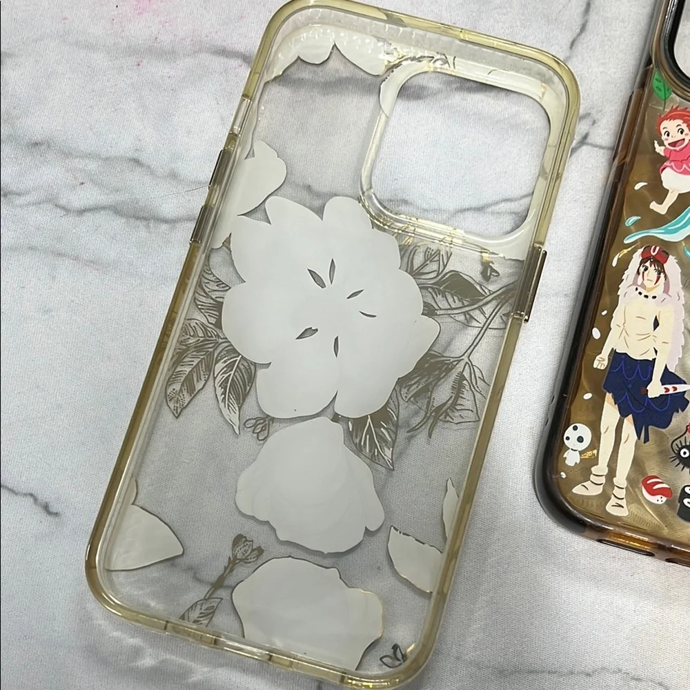 iPhone 13 Pro Phone Case Bundle - Floral and My Neighbor Totoro